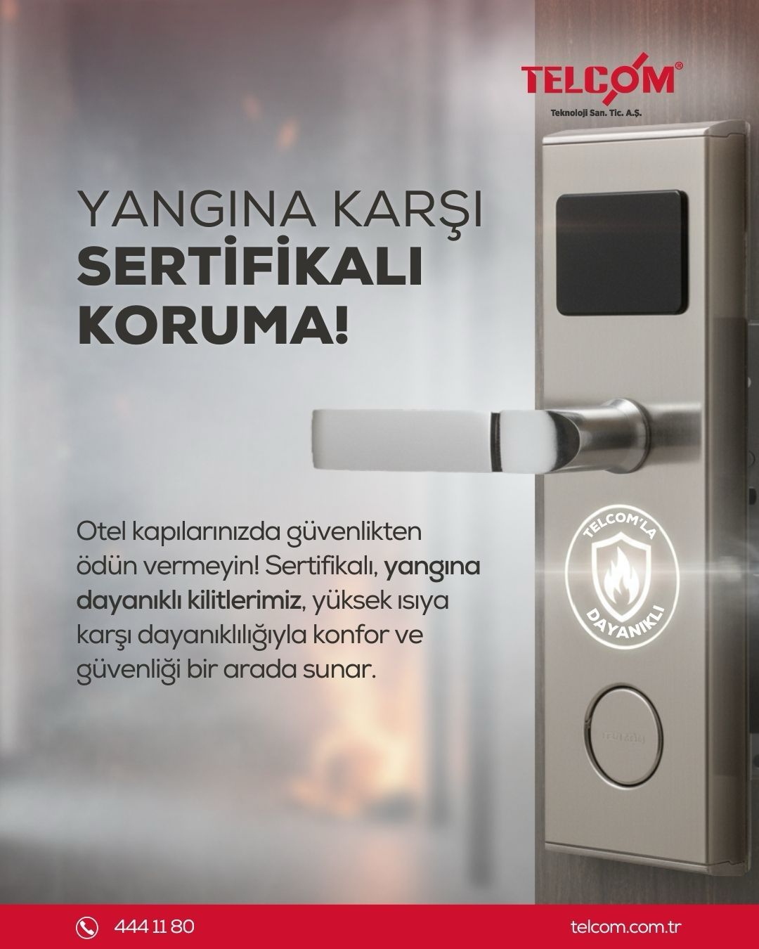 yangına dayanıklı otel kilidi