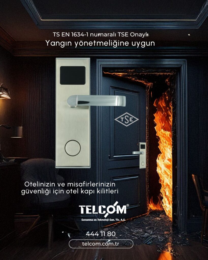 yangına dayanıklı otel kartlı kilidi 138