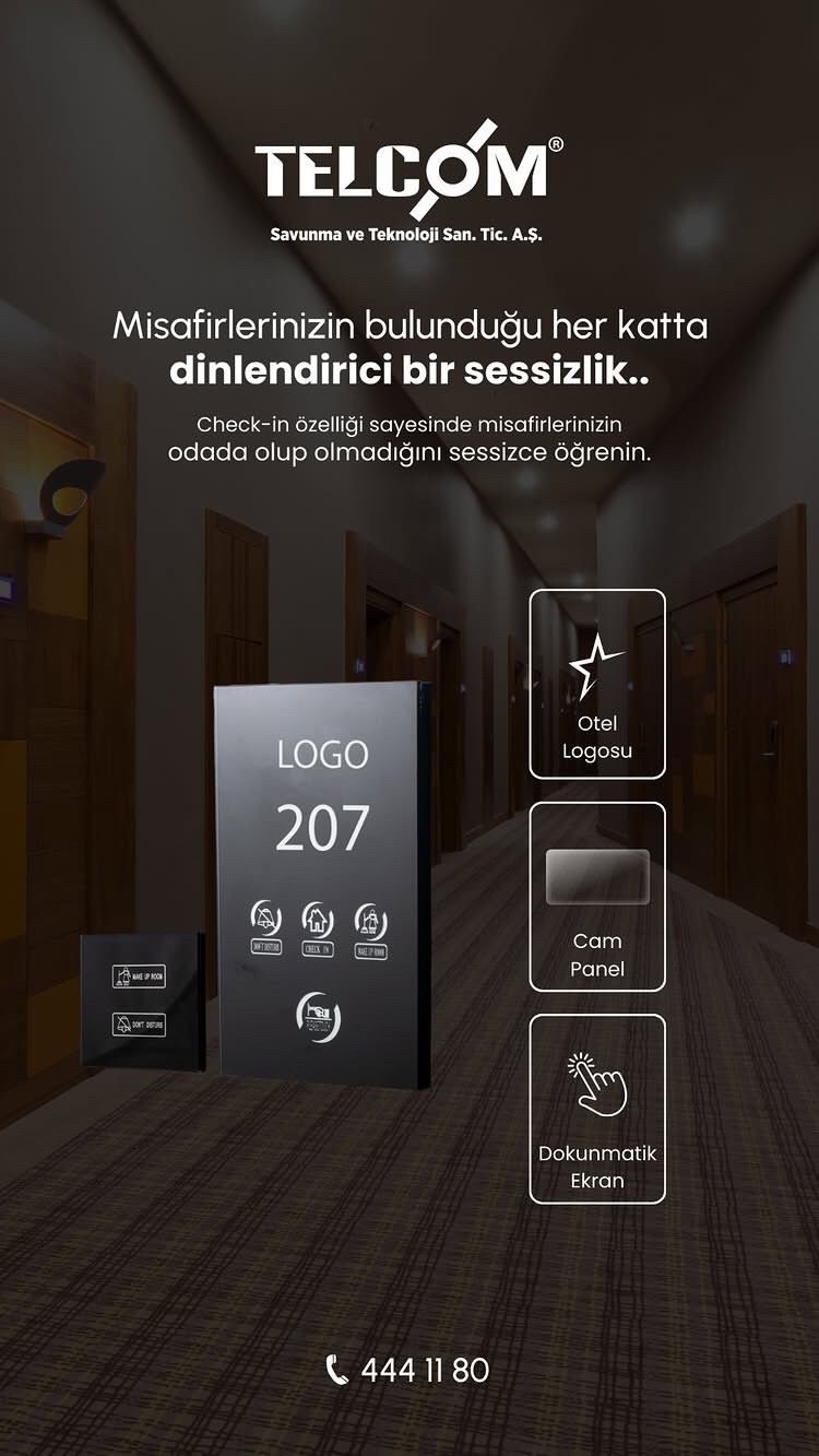 Otel Doorbell Sistemleri: Osman Yücel’den Misafir Deneyimi ve Verimlilik Üzerine Görüşler otel dokunmatik panel dnd mur qq(2)